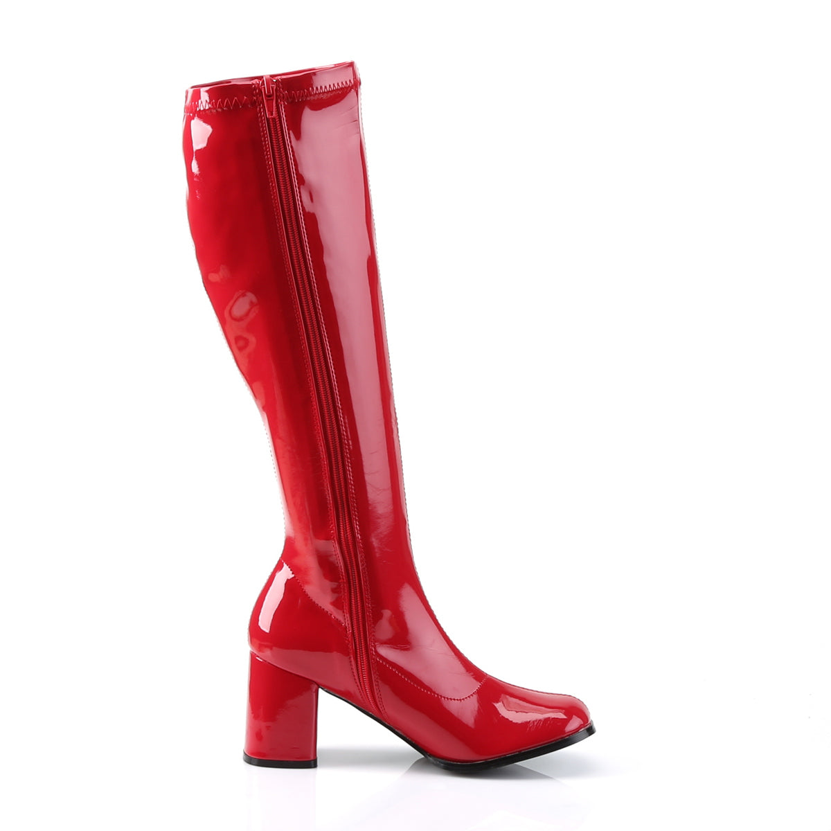 GOGO-300 3" Block Heel Gogo Boot, Side Zip