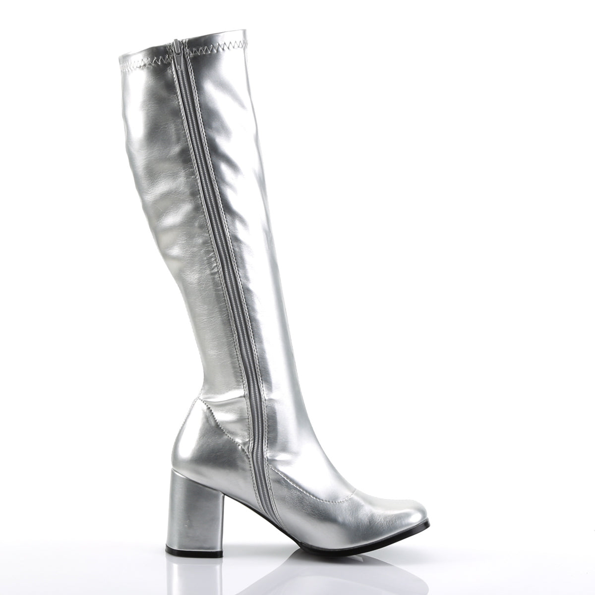 GOGO-300 3" Block Heel Gogo Boot, Side Zip