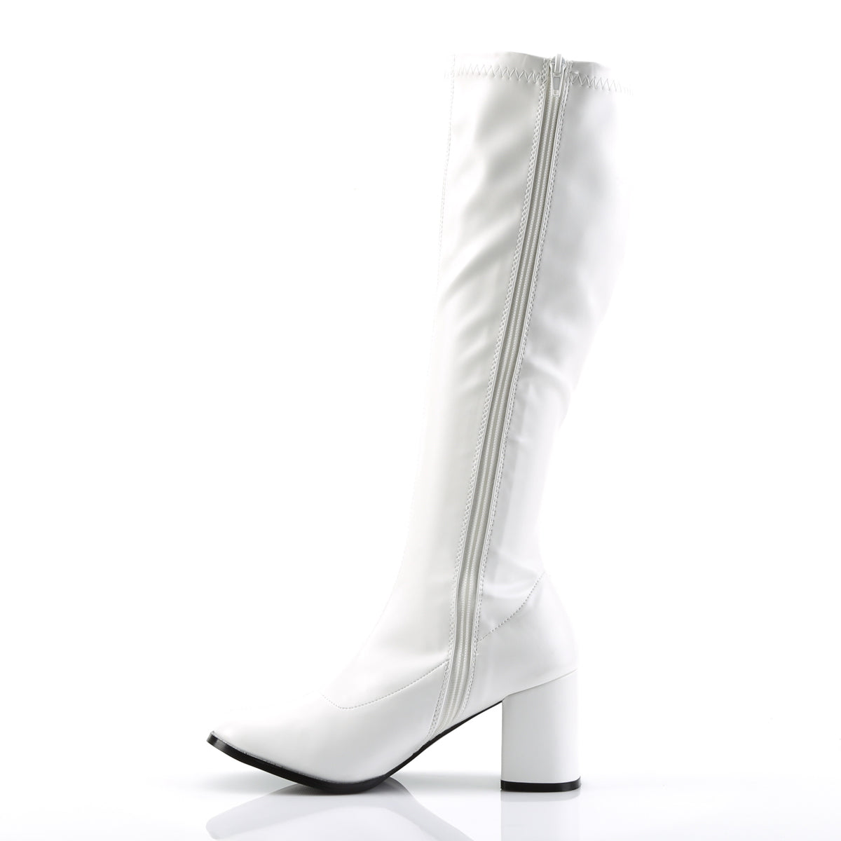 GOGO-300 3" Block Heel Gogo Boot, Side Zip
