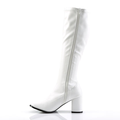 GOGO-300 3" Block Heel Gogo Boot, Side Zip