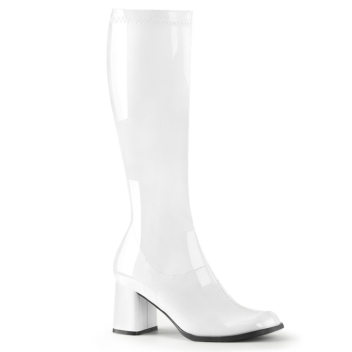GOGO-300 3" Block Heel Gogo Boot, Side Zip