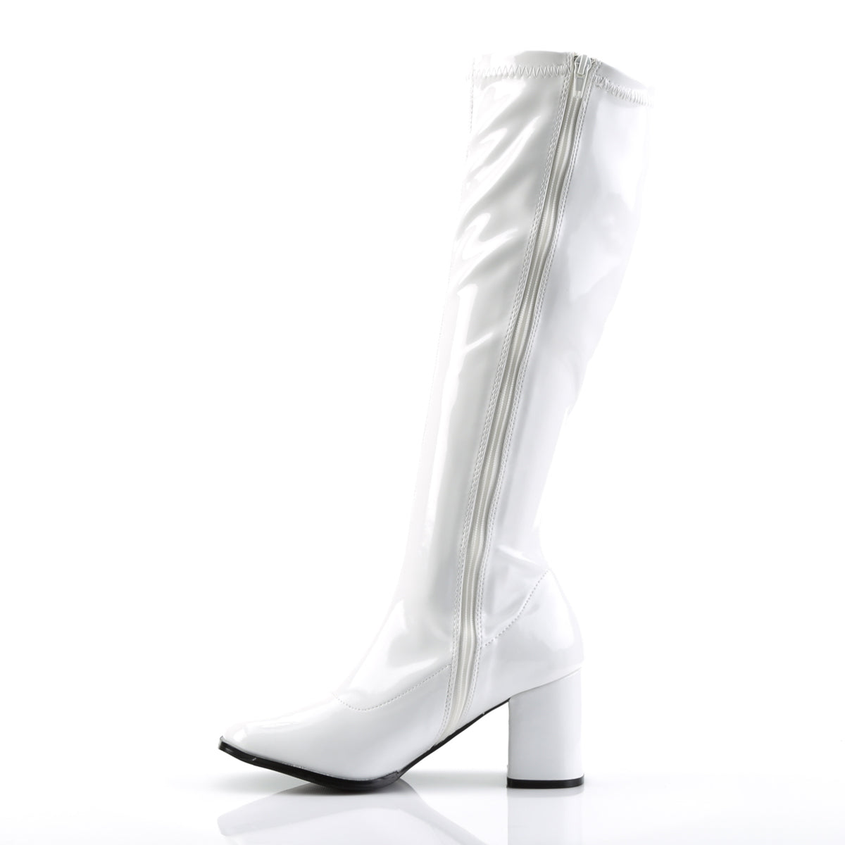 GOGO-300 3" Block Heel Gogo Boot, Side Zip