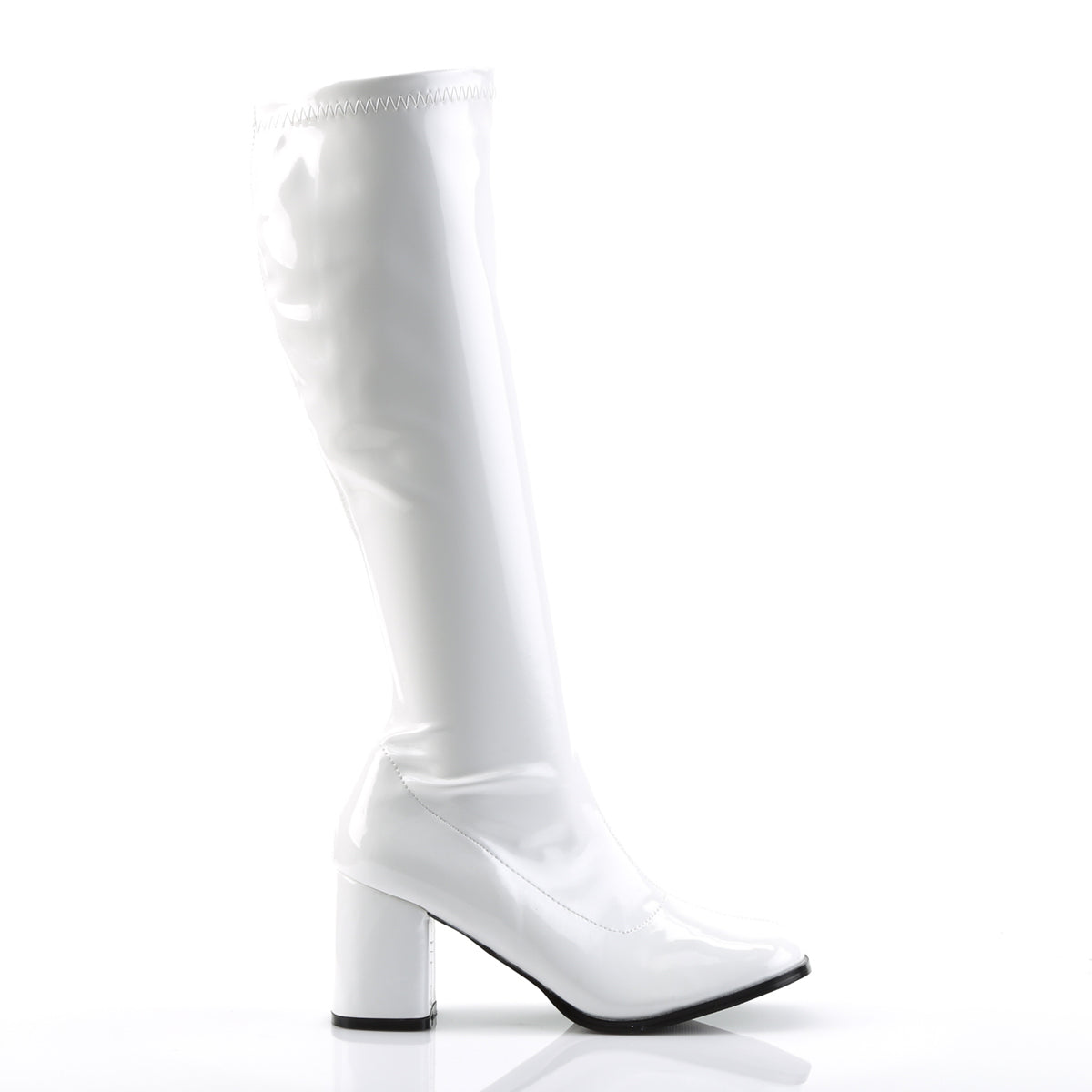 GOGO-300 3" Block Heel Gogo Boot, Side Zip