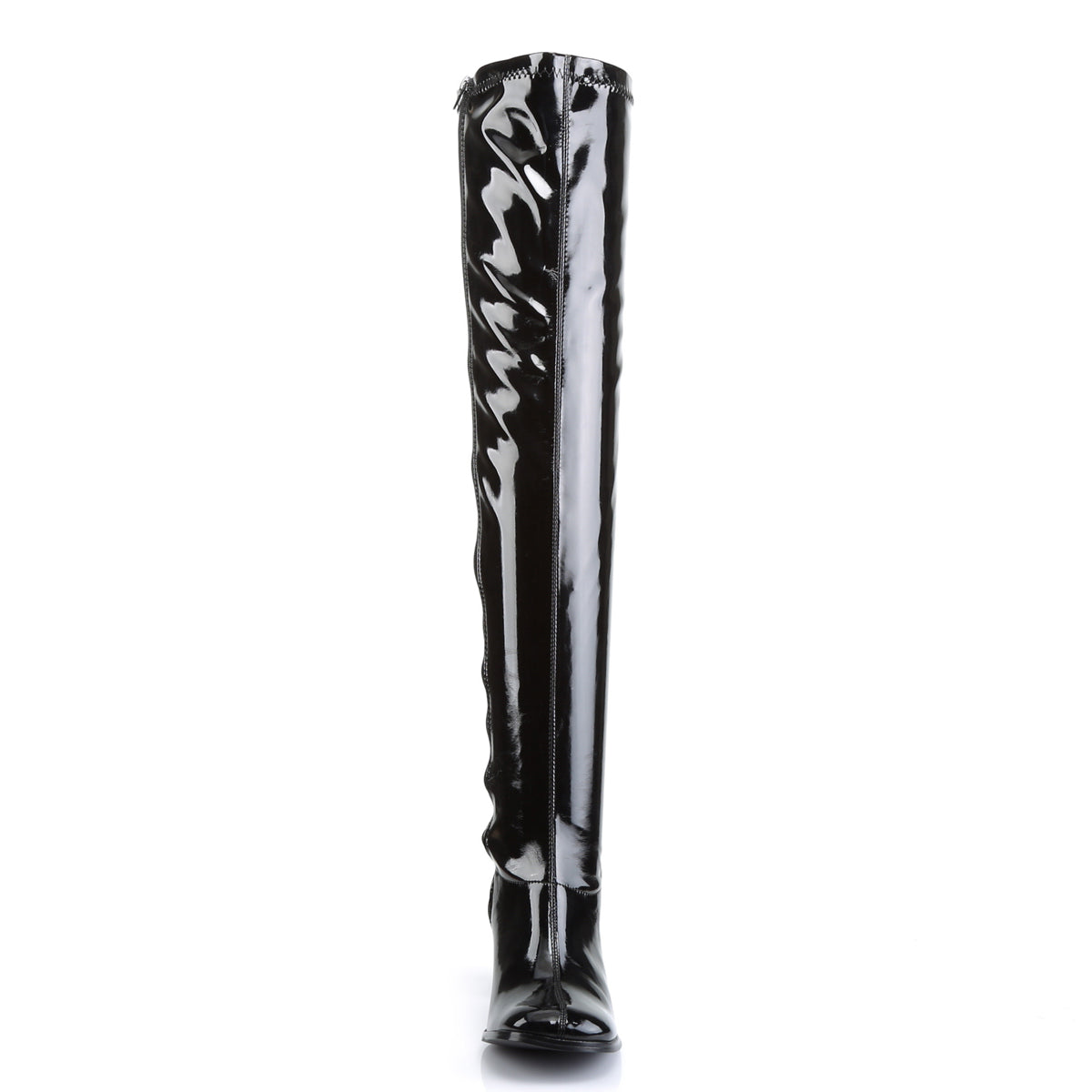 GOGO-3000 3" Block Heel, Gogo Over-the-Knee Boot, Side Zip
