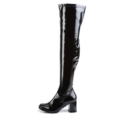 GOGO-3000 3" Block Heel, Gogo Over-the-Knee Boot, Side Zip