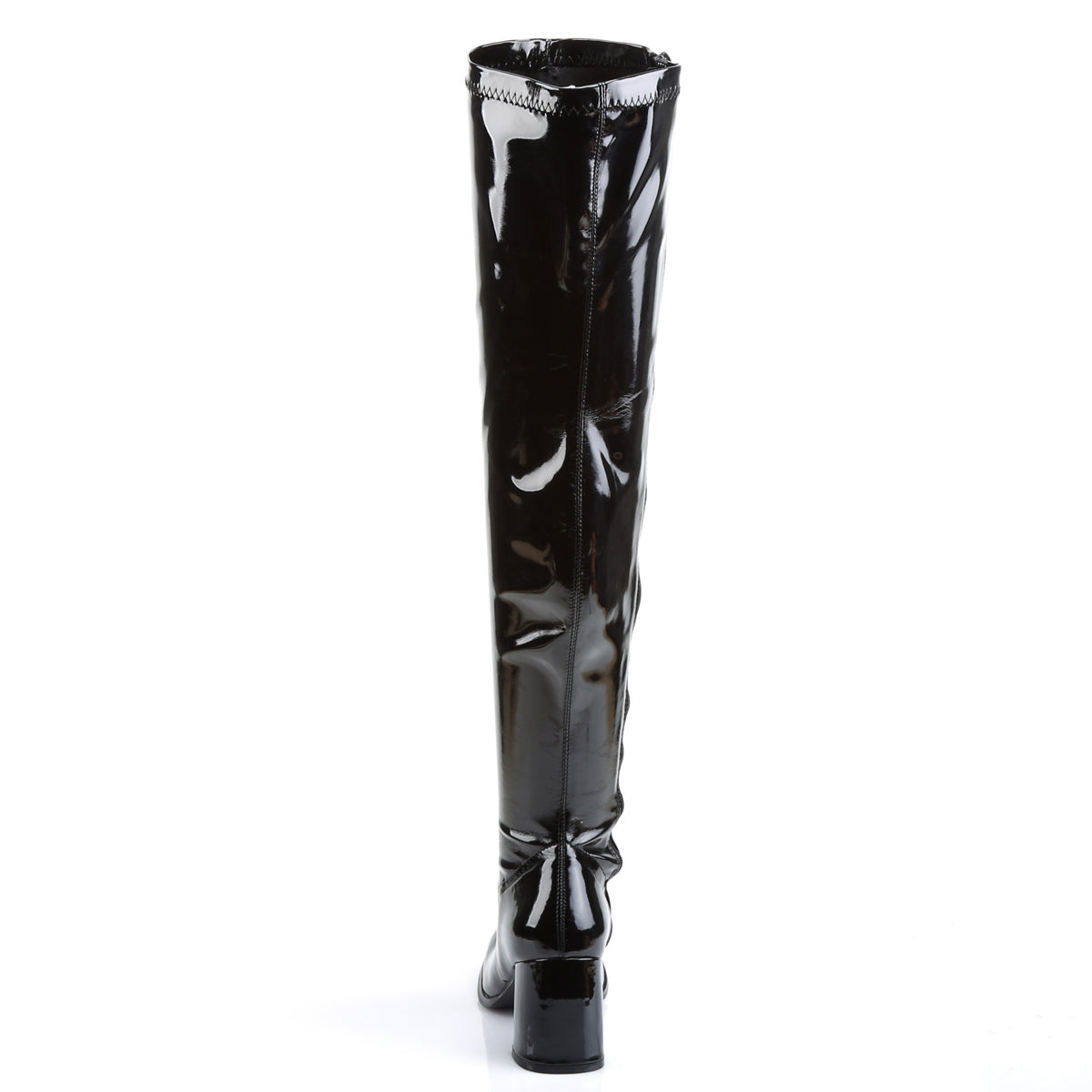 GOGO-3000 3" Block Heel, Gogo Over-the-Knee Boot, Side Zip