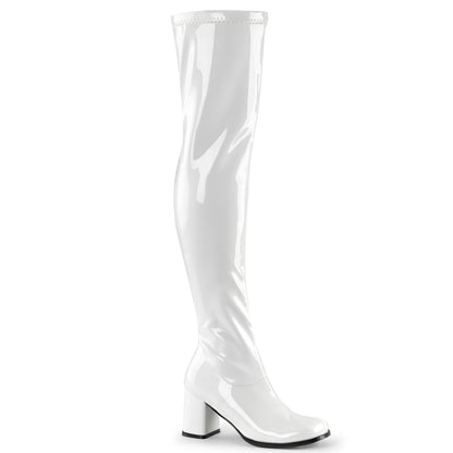 GOGO-3000 3" Block Heel, Gogo Over-the-Knee Boot, Side Zip