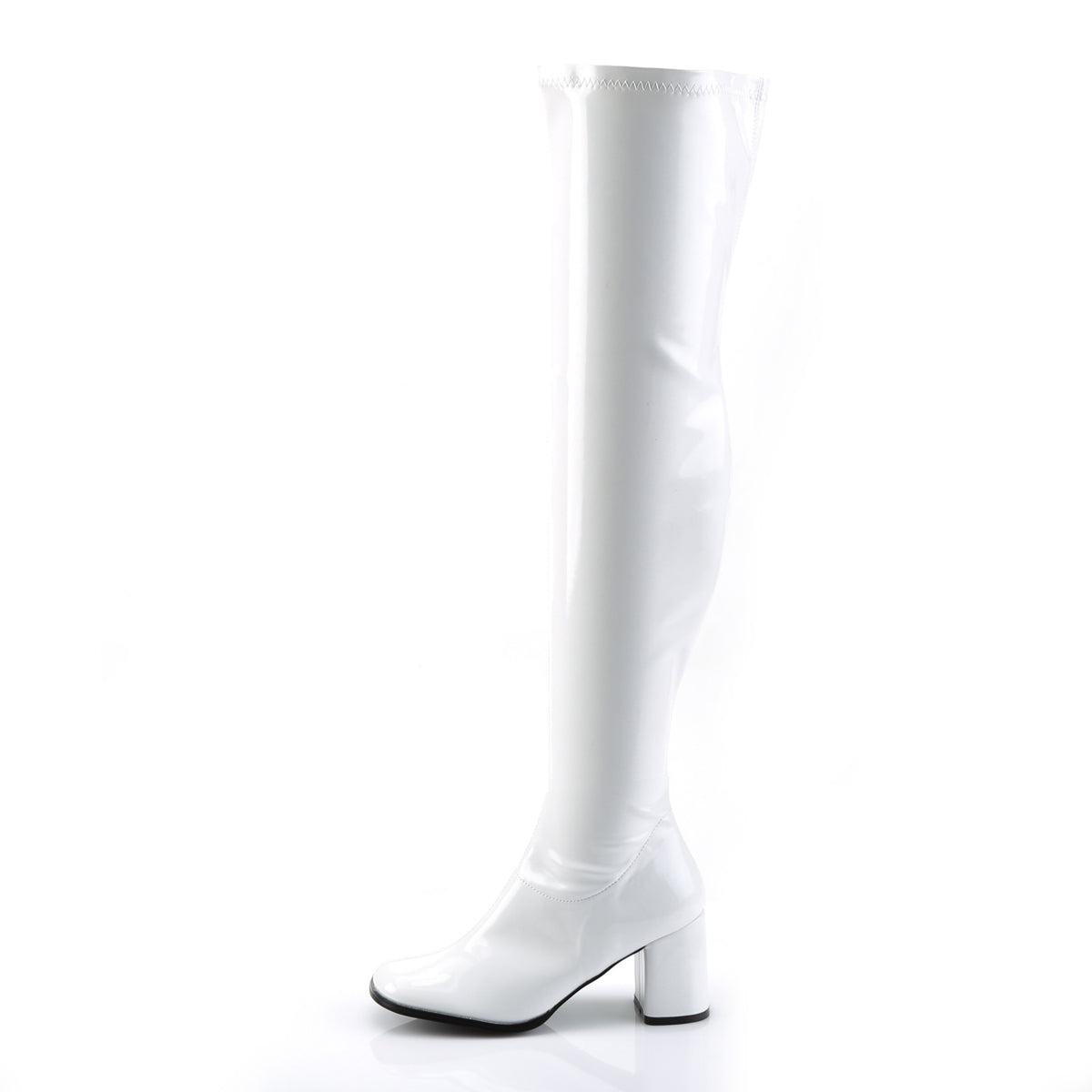 GOGO-3000 3" Block Heel, Gogo Over-the-Knee Boot, Side Zip
