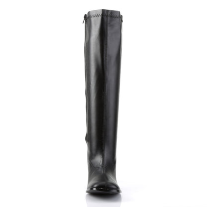 GOGO-300WC **3" Block Heel Wide Width, Plus Size Boot, Side Zip