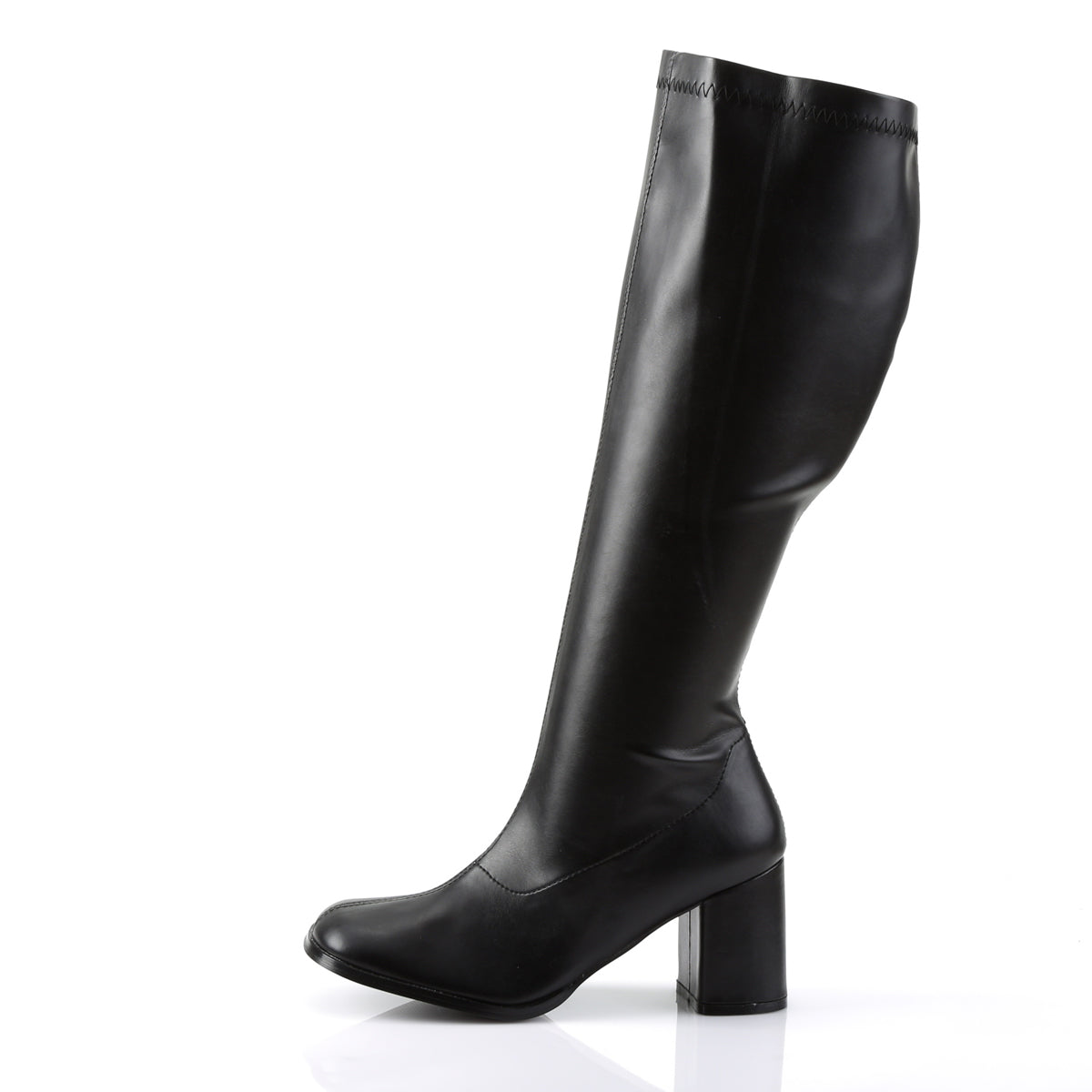 GOGO-300WC **3" Block Heel Wide Width, Plus Size Boot, Side Zip