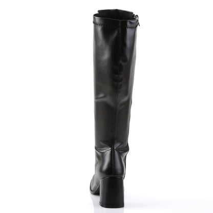 GOGO-300WC **3" Block Heel Wide Width, Plus Size Boot, Side Zip