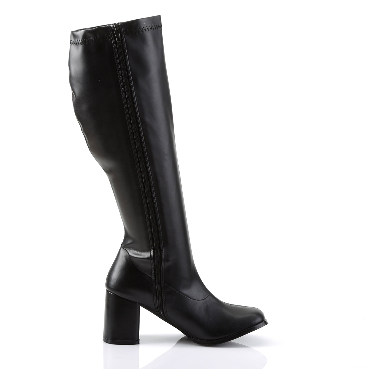 GOGO-300WC **3" Block Heel Wide Width, Plus Size Boot, Side Zip