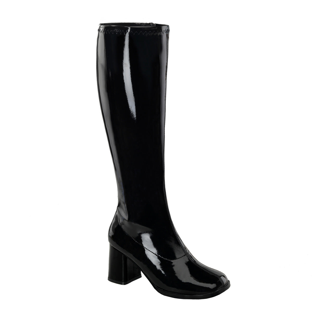 GOGO-300WC **3" Block Heel Wide Width, Plus Size Boot, Side Zip