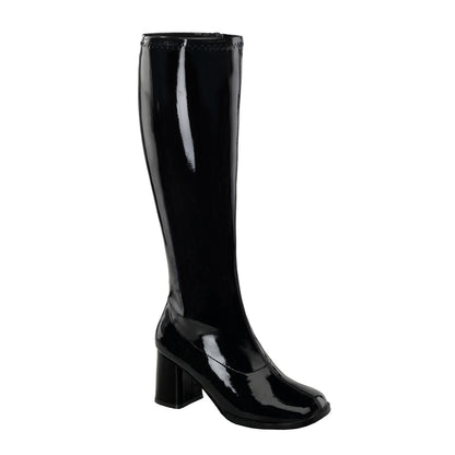 GOGO-300WC **3" Block Heel Wide Width, Plus Size Boot, Side Zip