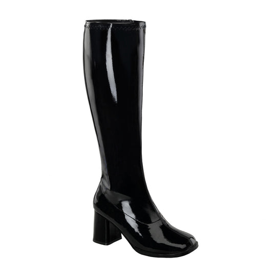 GOGO-300WC **3" Block Heel Wide Width, Plus Size Boot, Side Zip