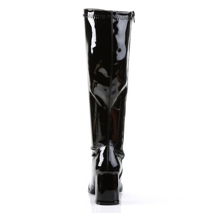 GOGO-300WC **3" Block Heel Wide Width, Plus Size Boot, Side Zip