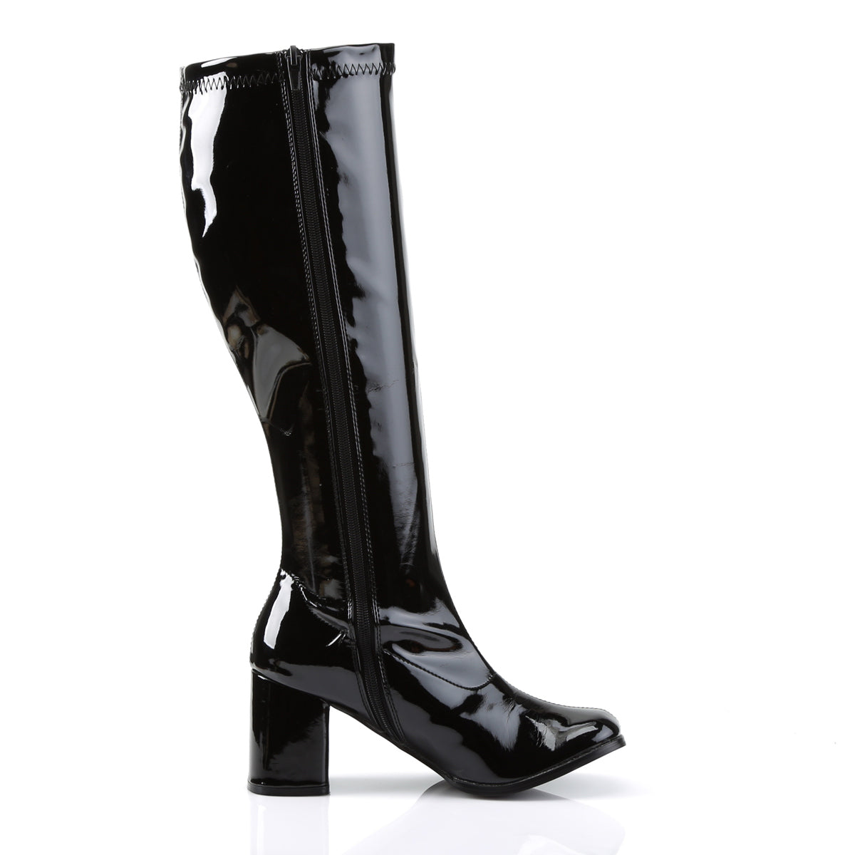 GOGO-300WC **3" Block Heel Wide Width, Plus Size Boot, Side Zip
