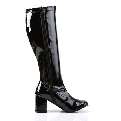 GOGO-300WC **3" Block Heel Wide Width, Plus Size Boot, Side Zip