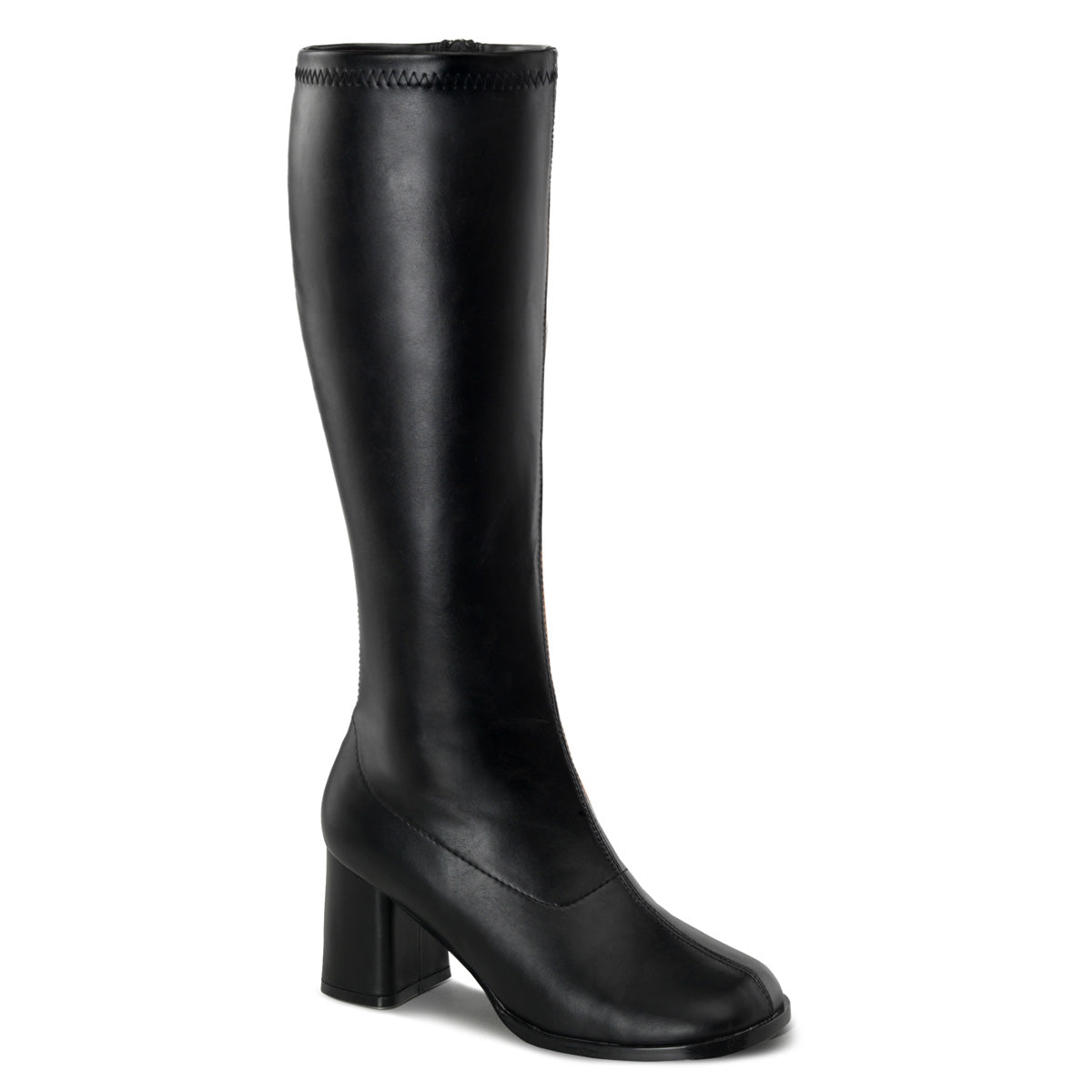 GOGO-300WC **3" Block Heel Wide Width, Plus Size Boot, Side Zip