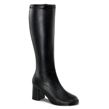 GOGO-300WC **3" Block Heel Wide Width, Plus Size Boot, Side Zip
