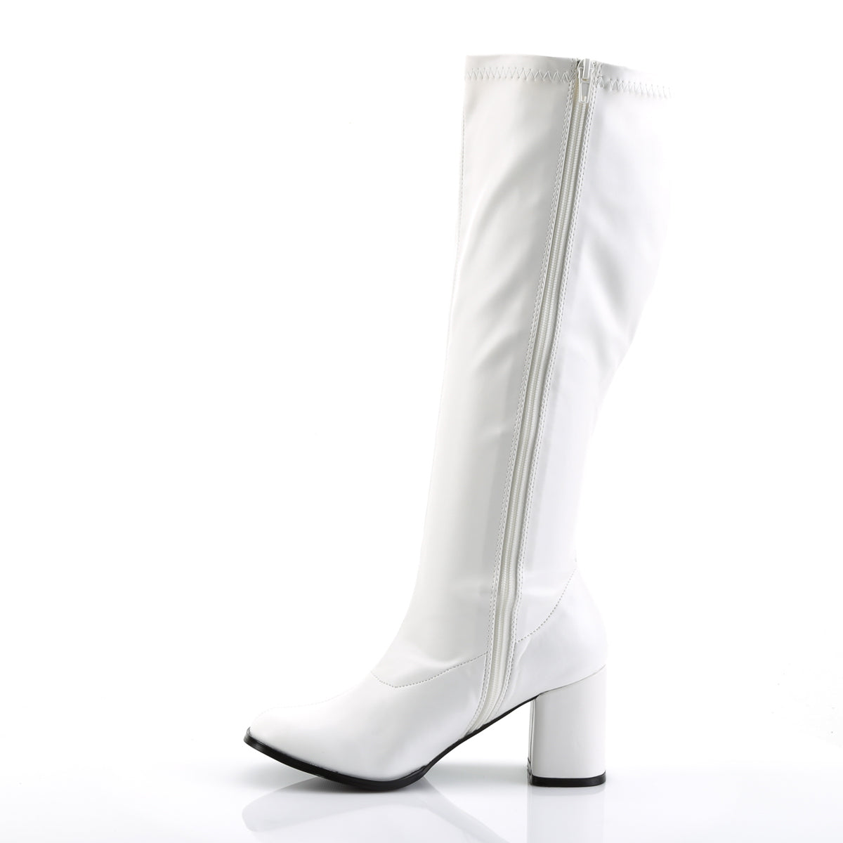 GOGO-300WC 3" Block Heel Wide Width, Plus Size Boot, Side Zip
