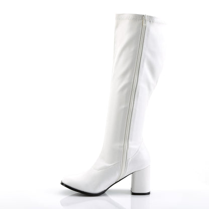 GOGO-300WC 3" Block Heel Wide Width, Plus Size Boot, Side Zip