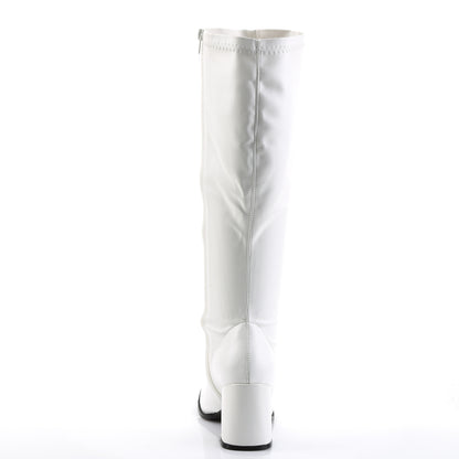 GOGO-300WC 3" Block Heel Wide Width, Plus Size Boot, Side Zip