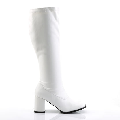 GOGO-300WC 3" Block Heel Wide Width, Plus Size Boot, Side Zip