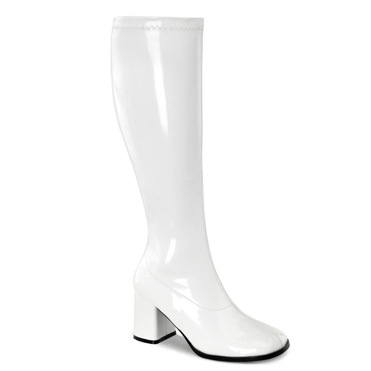 GOGO-300WC **3" Block Heel Wide Width, Plus Size Boot, Side Zip
