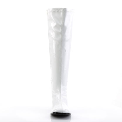 GOGO-300WC 3" Block Heel Wide Width, Plus Size Boot, Side Zip