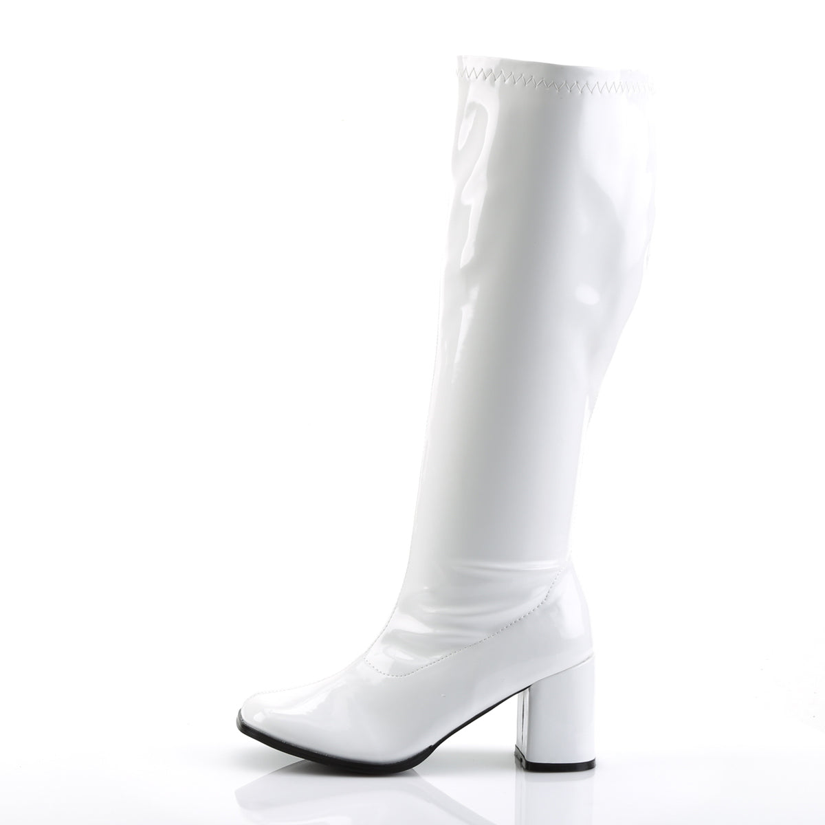 GOGO-300WC 3" Block Heel Wide Width, Plus Size Boot, Side Zip