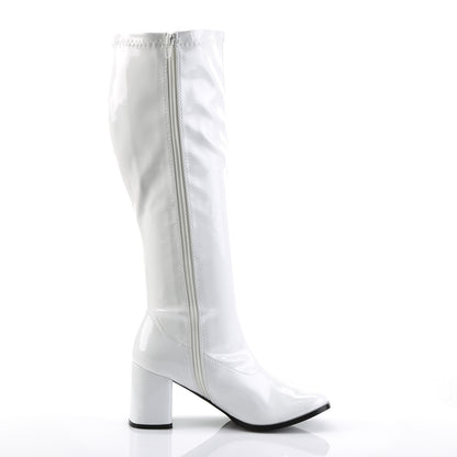 GOGO-300WC 3" Block Heel Wide Width, Plus Size Boot, Side Zip