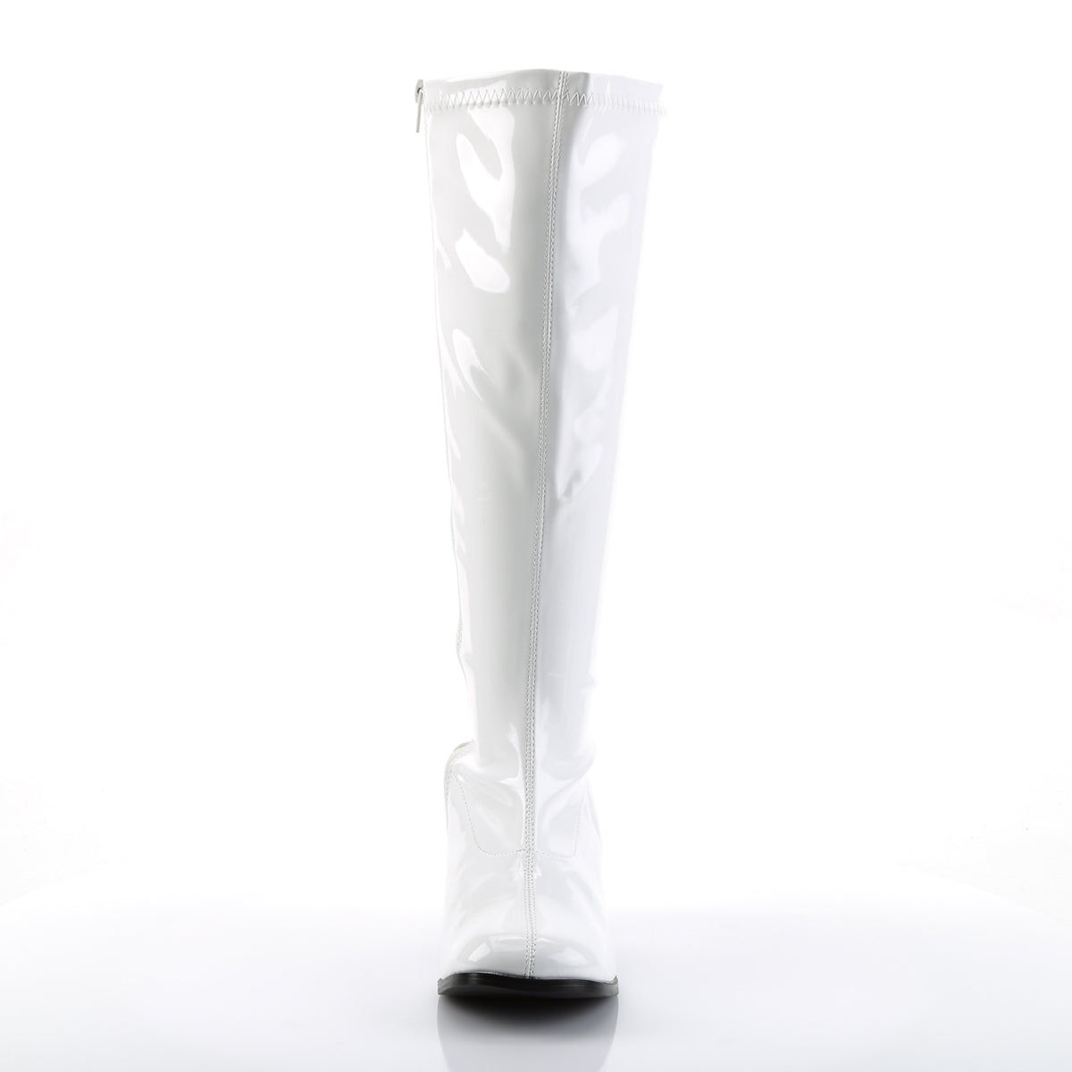 GOGO-300X 3" Block Heel Stretch Pat Wide Width Gogo Boot, Plus Size