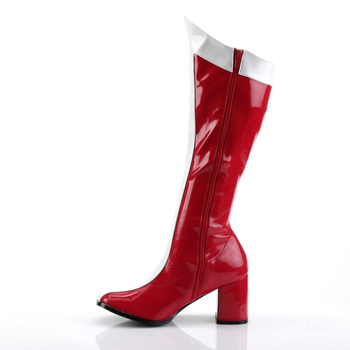 GOGO-305 *3" Block Heel Wonder Woman BT, Super Hero, Side Zip