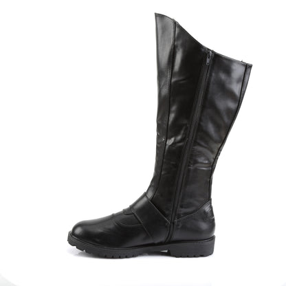 GOTHAM-100 1 1/2" Vadar, Villian Men's Knee Boot W/ Inner Zipper