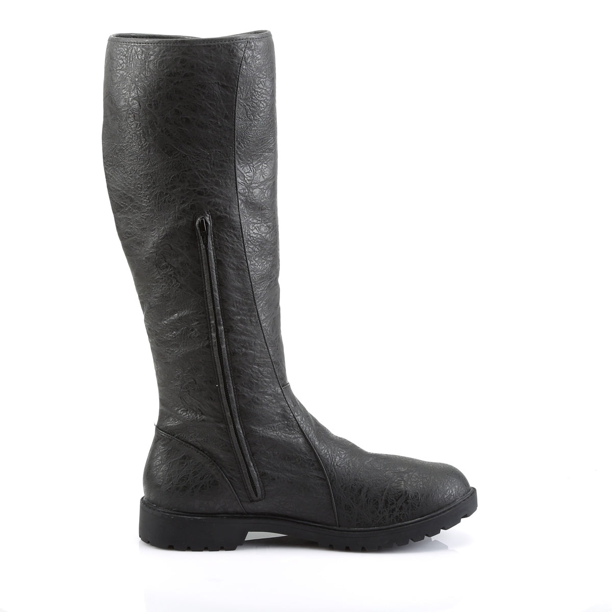 GOTHAM-109 1 1/2" Heel Men's Knee High Boot w/ Button Lace-up, Zip