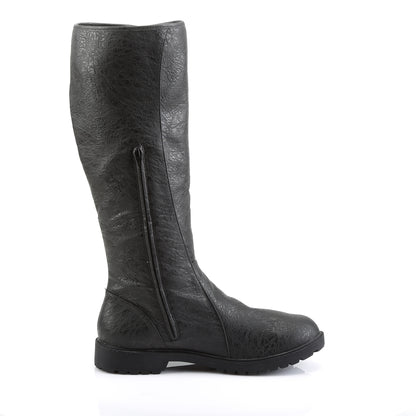 GOTHAM-109 1 1/2" Heel Men's Knee High Boot w/ Button Lace-up, Zip