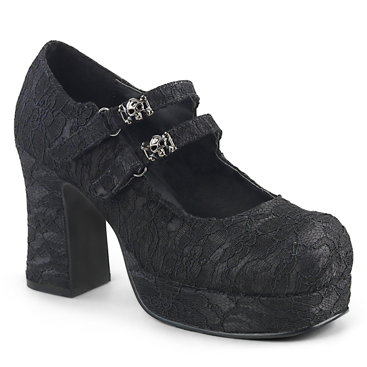 GOTHIKA-09 3 3/4" Heel, 1" PF Goth Punk Lolita Skull Studded MJ