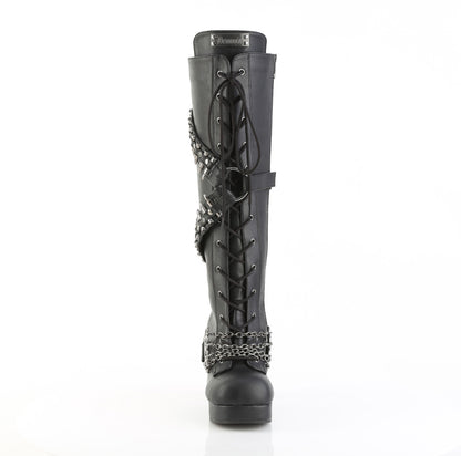GOTHIKA-108 3 3/4" Heel, 1 1/4" PF Knee High Boot, Side Zip