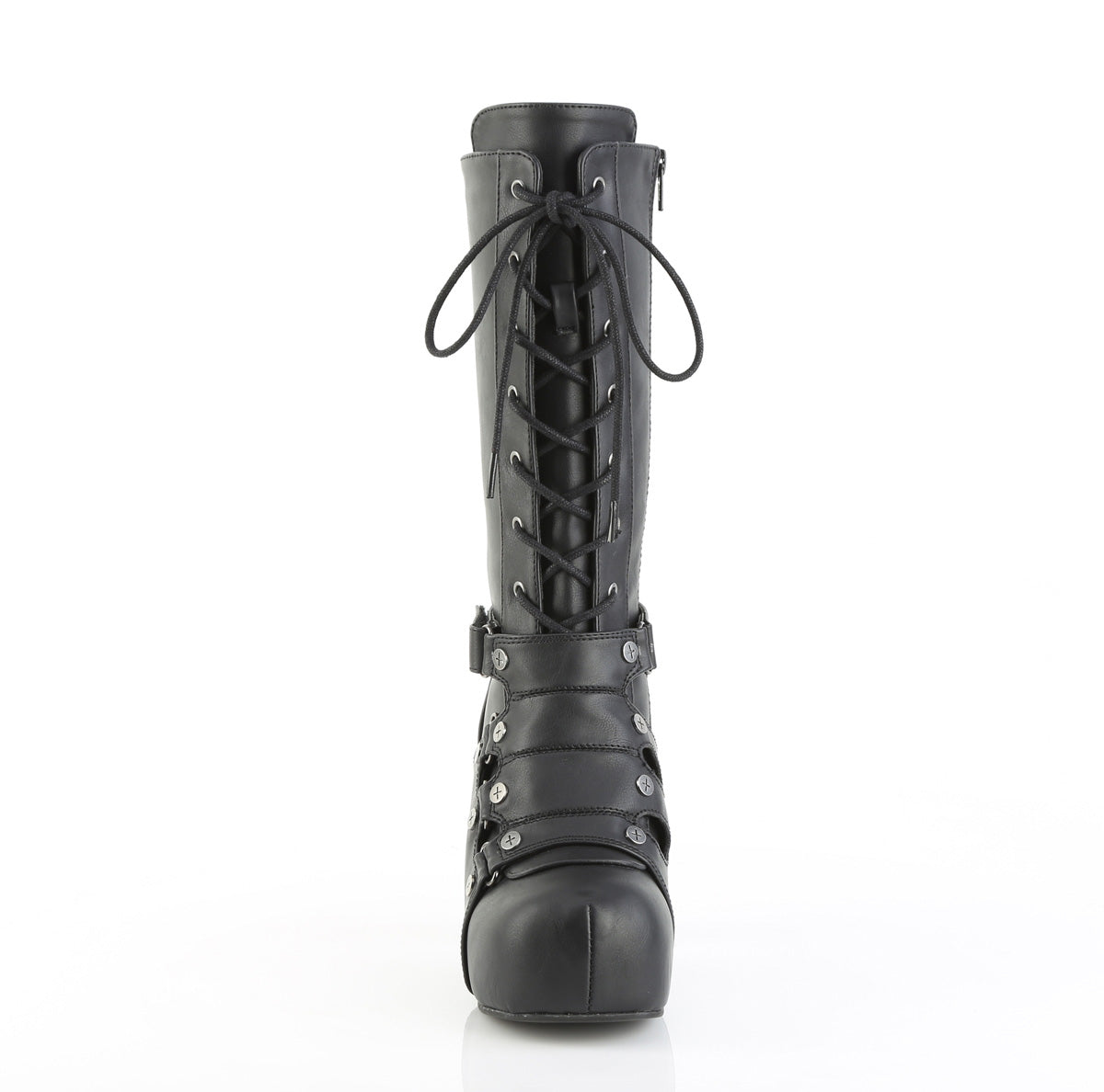 GOTHIKA-152 3 3/4" Heel, 1 1/4" PF Mid-Calf Boot, Side Zip