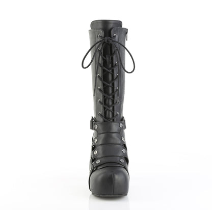 GOTHIKA-152 3 3/4" Heel, 1 1/4" PF Mid-Calf Boot, Side Zip
