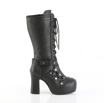 GOTHIKA-152 3 3/4" Heel, 1 1/4" PF Mid-Calf Boot, Side Zip