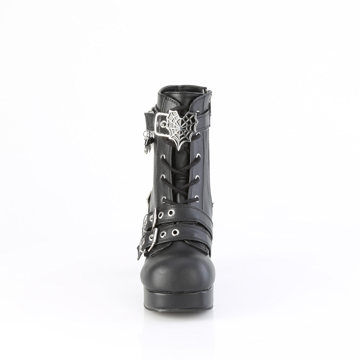 GOTHIKA-66 3 3/4" Heel, 1 1/4" PF Lace-Up  Mid-Calf Boot, Inside Zip