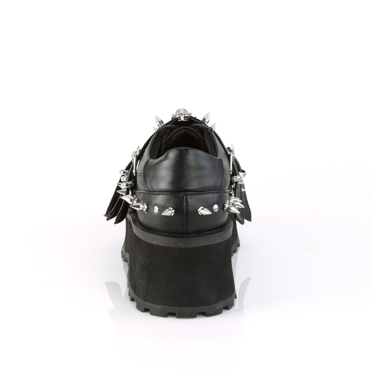 GRAVEDIGGER-03 2 3/4" Platform Lace-Up Shoe W/ Metal Toe Cap