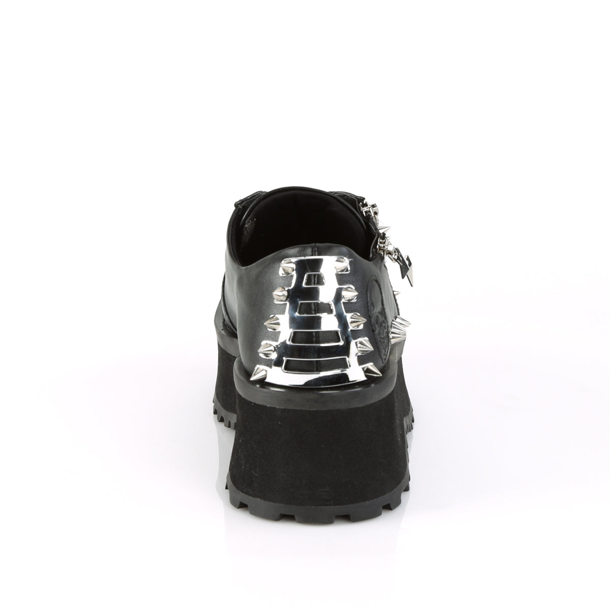 GRAVEDIGGER-04 2 3/4" Platform Lace-Up Shoe W/ Metal Toe Cap