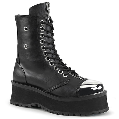 GRAVEDIGGER-10 2 3/4" PF Lace-Up Ankle Boot, Back Metal Zipper