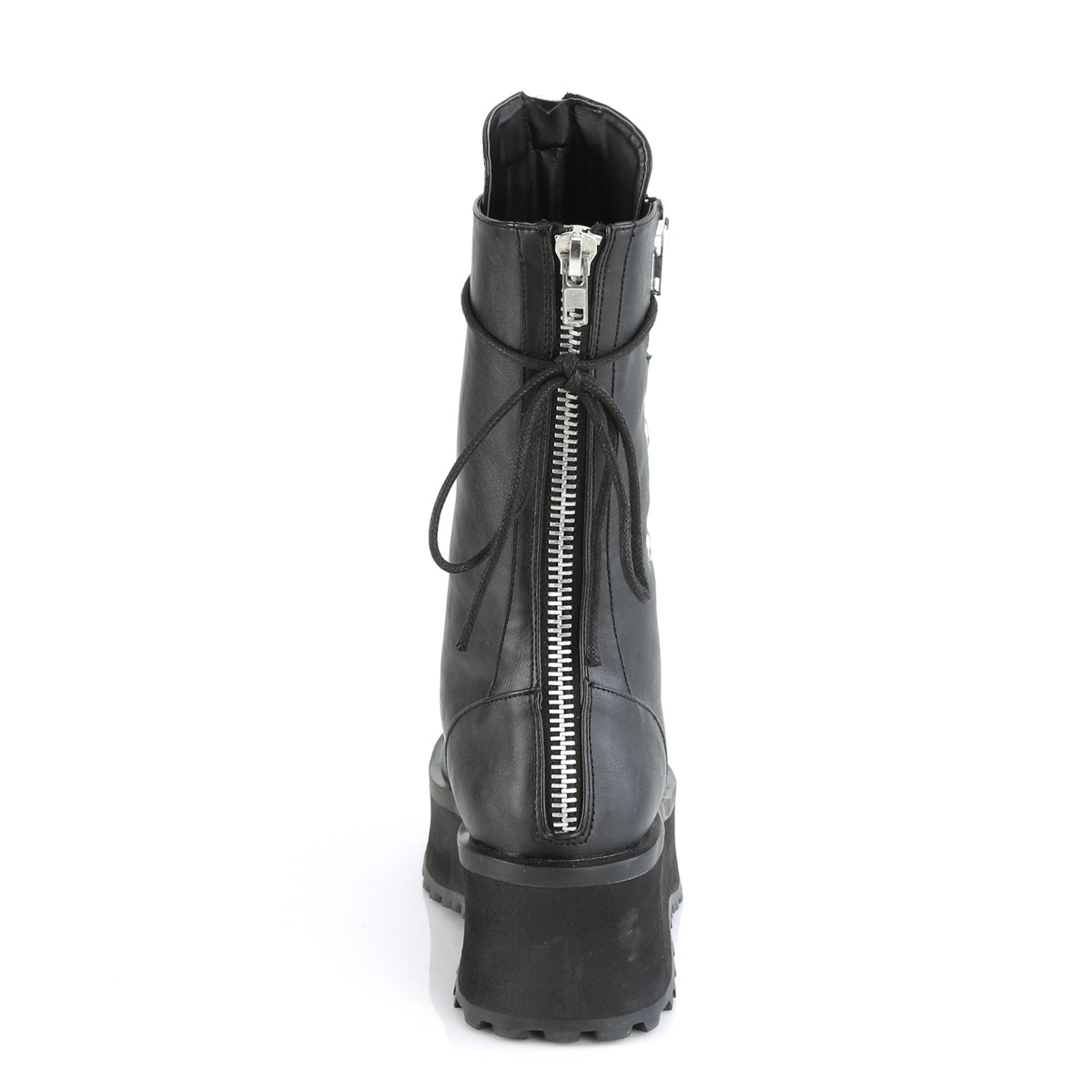 GRAVEDIGGER-14 2 3/4" PF Lace-Up Mid Calf Boot, Back Metal Zipper