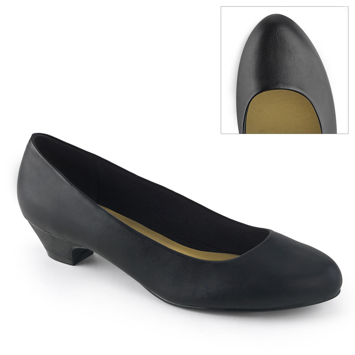 GWEN-01 *1 1/4" Block Heel Classic Pump