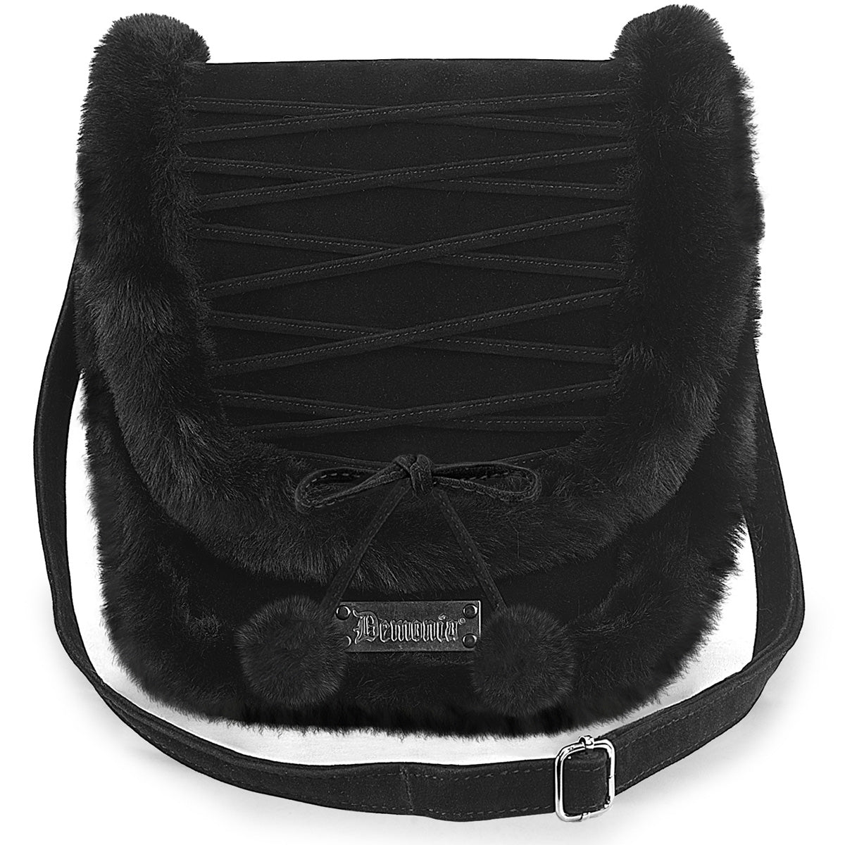 HB-663 Faux Suede & Fur Crossbody 20x24x8 cm Bag