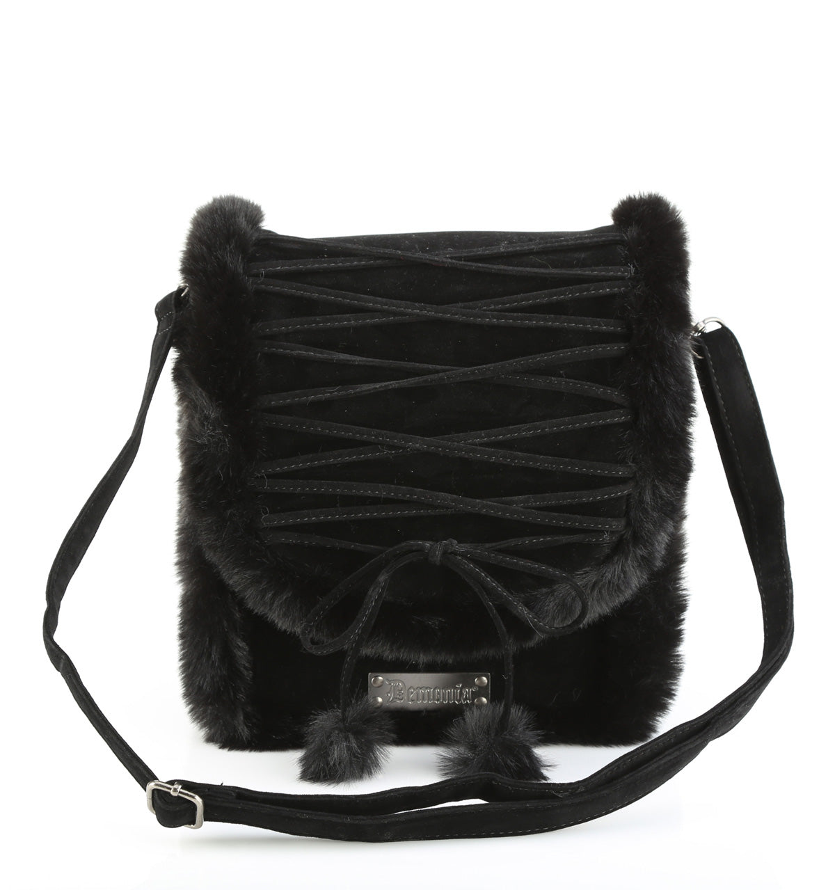 HB-663 *Faux Leather & Fur Crossbody 20x24x8 cm Bag